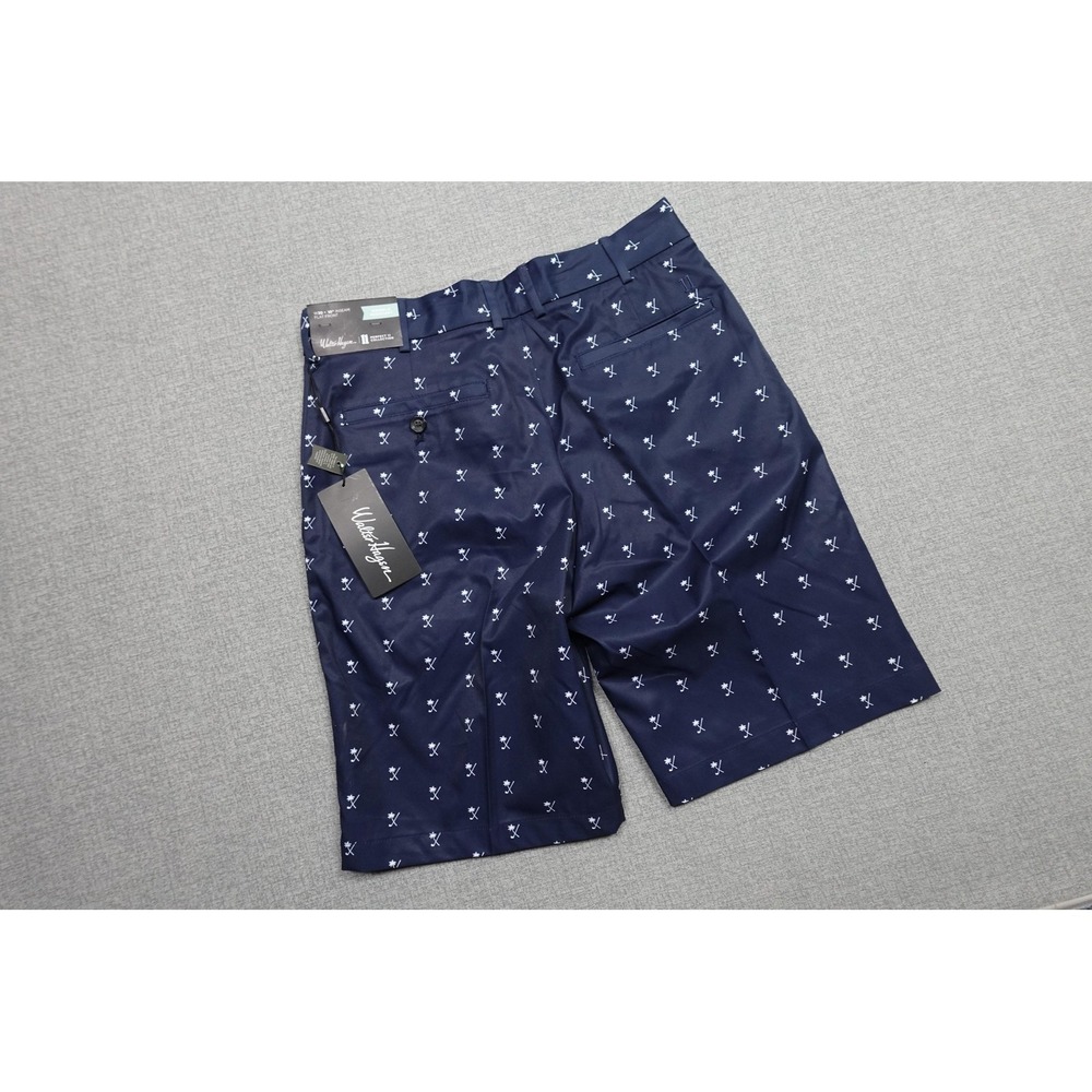 Walter Hagen Perfect 11 Shorts Mens 30 Navy Palm Club Print Golf 10 Inseam NWT